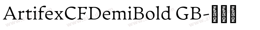 ArtifexCFDemiBold GB字体转换